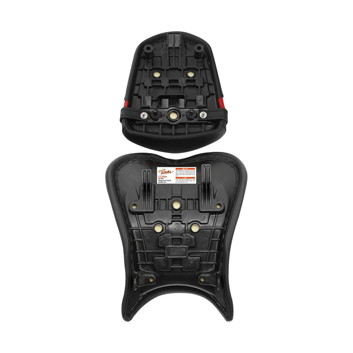 Black Orange Rider Driver & Passenger Seat Fit For Suzuki GSXR600 750 2006-07 US
