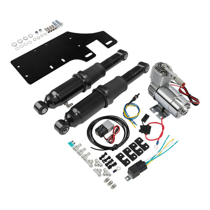 Rear Air Ride Suspension Kit Fit For Harley Electra Street Road Glide King 94-Up