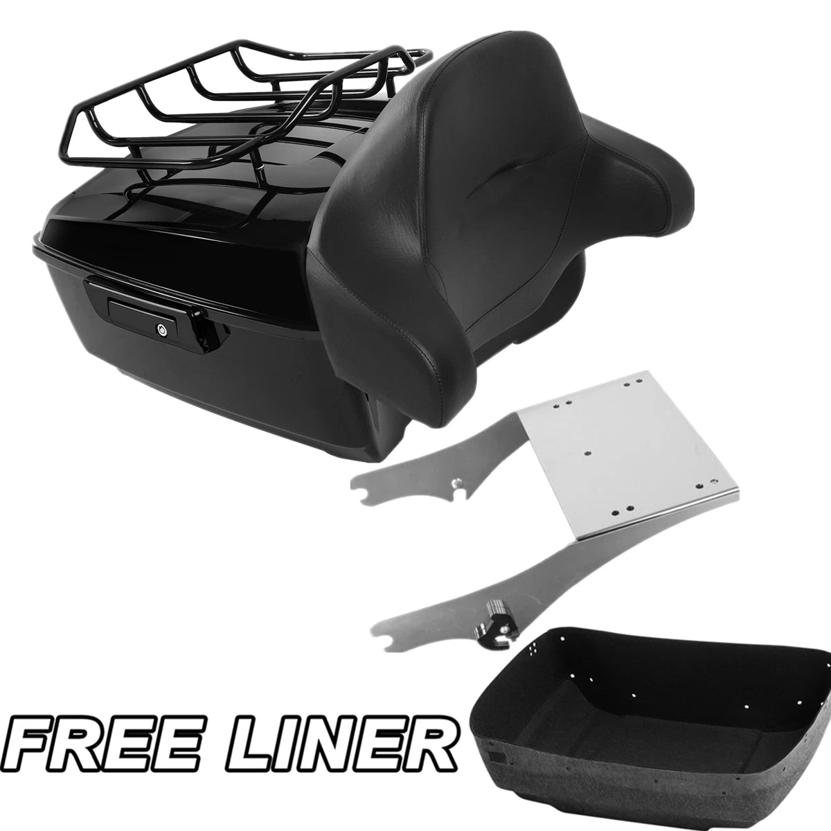 King Trunk Pad Mount Rack Fit For Harley Electra Road Glide 97-08 07