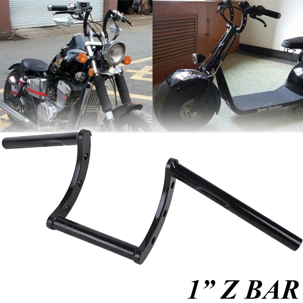 Motorcycle 1'' INCH Handlebars Z Bar Drag Bars For Yamaha Suzuki Honda Harley US