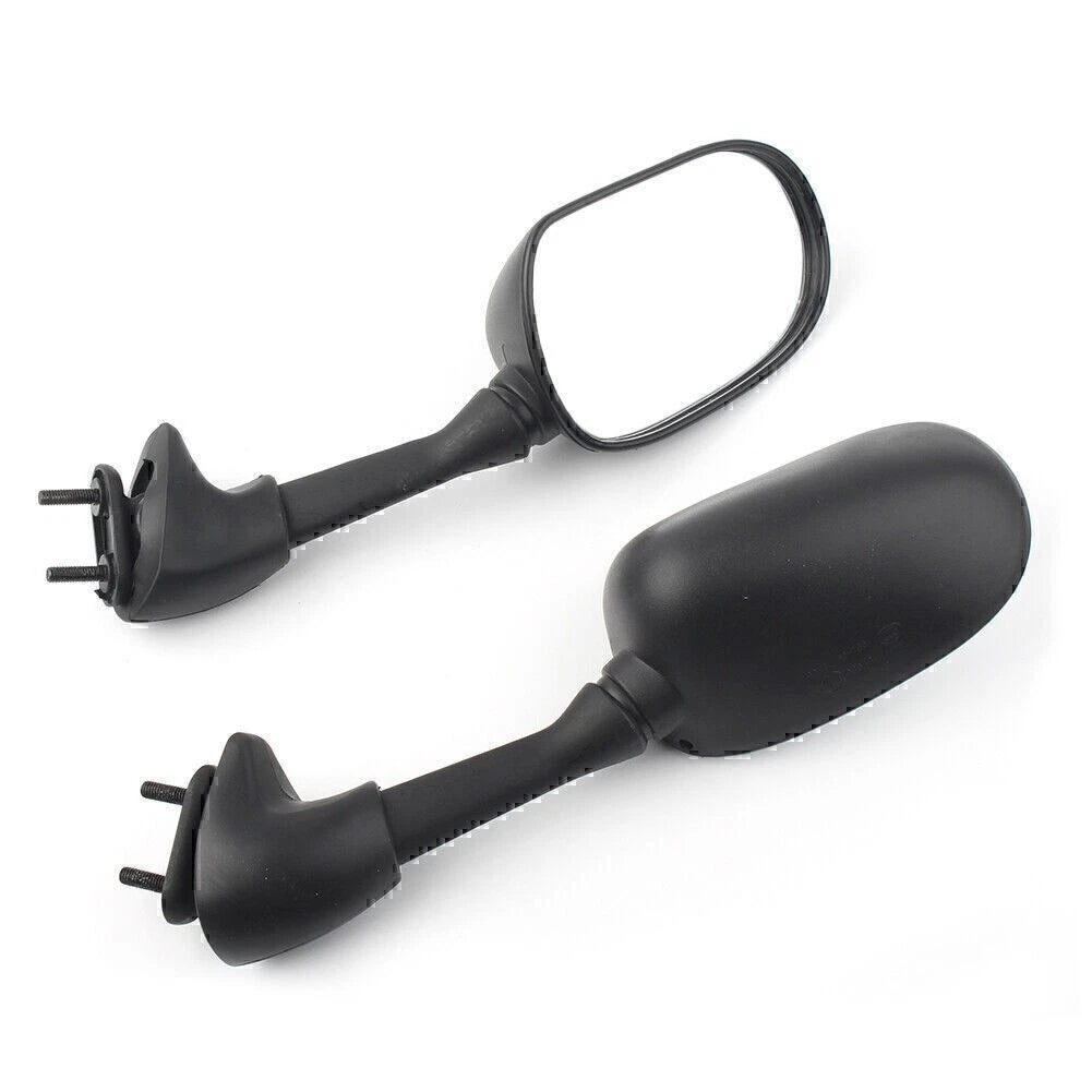 Pair Rearview Side Mirror for Yamaha YZF R6 2001 2002 Black ABS Plastic Shell