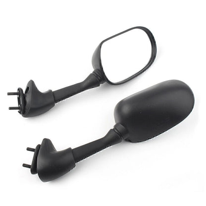 Pair Rearview Side Mirror for Yamaha YZF R6 2001 2002 Black ABS Plastic Shell