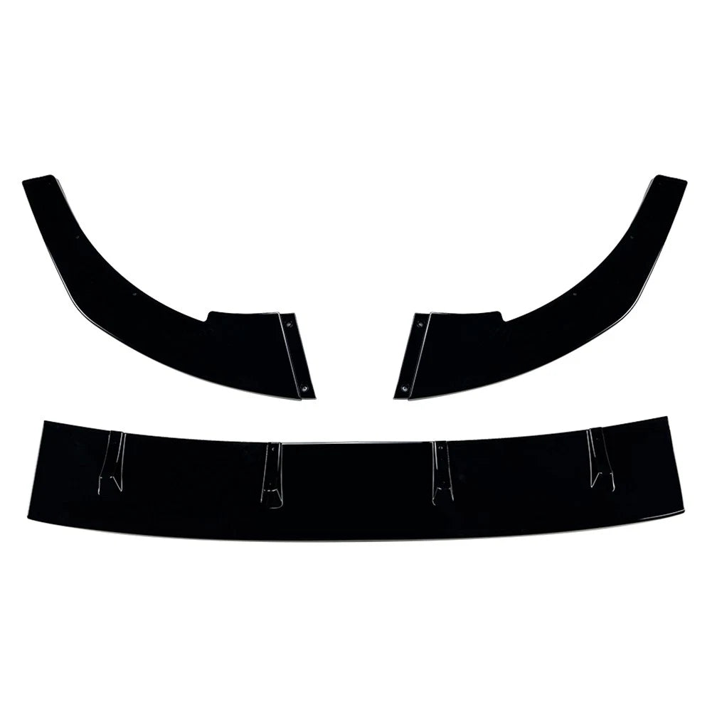 Glossy Front Bumper Lip Spoiler Splitter For Volkswagen Golf 8 CS R 2020-2024
