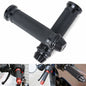 Black Motorcycle Hand Grips Rubber Gel 7/8" For Honda Suzuki Kawasaki Yamaha