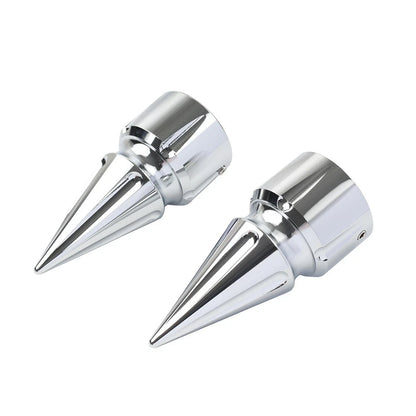 Front Axle Cap Nut Cover 3.6" For Harley Softail 07+ Dyna 08+ Street Glide Silve