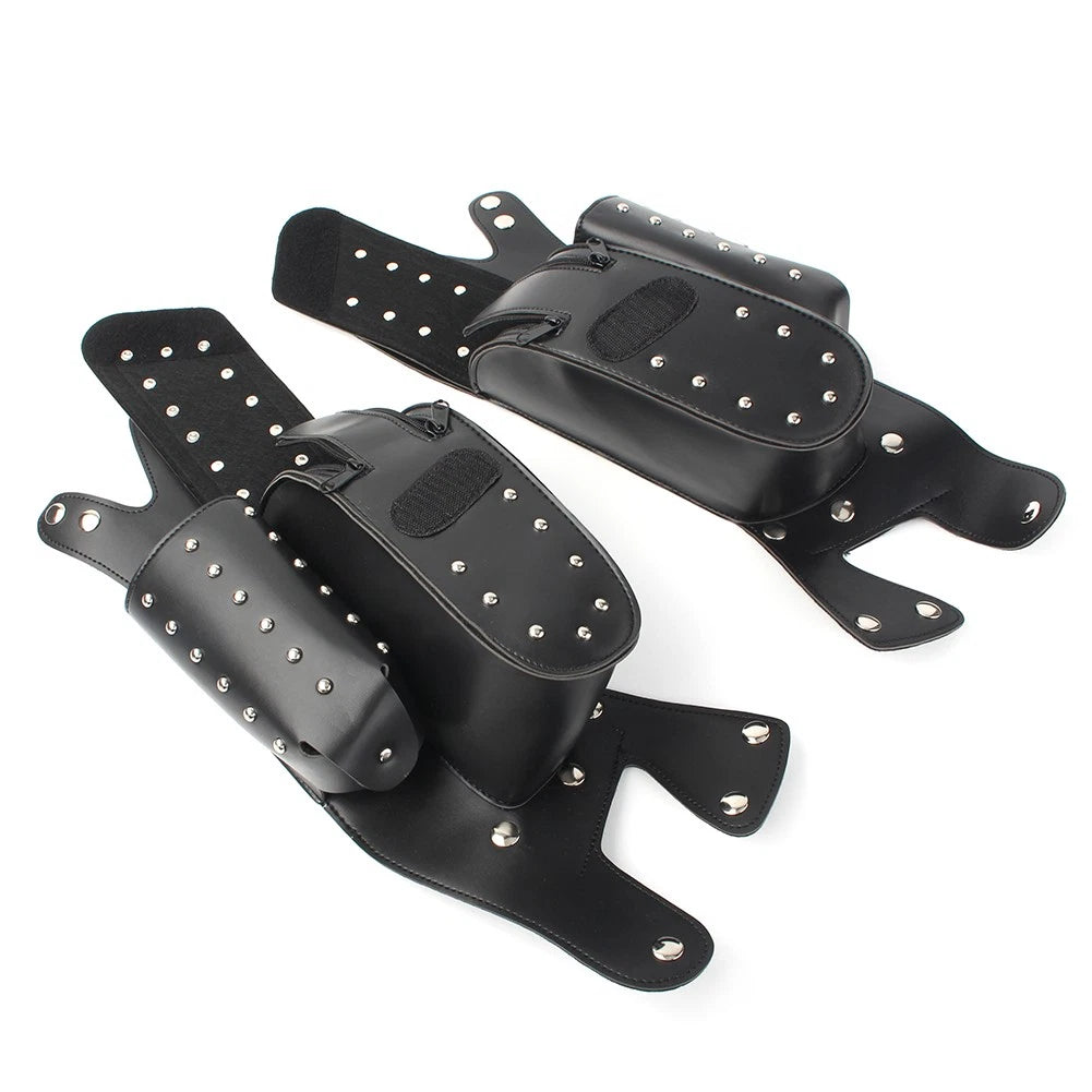 Engine Bar Saddlebag Guard Bag Water Bottle Holder For Harley Touring FLHT FLHR