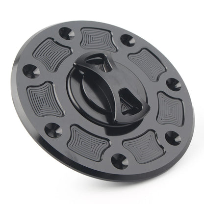 Fuel Gas Tank Cap Cover For Kawasaki NINJA 500 ZX-6 ZX-7 ZX-9 ZRX-1100 GPZ500 bk