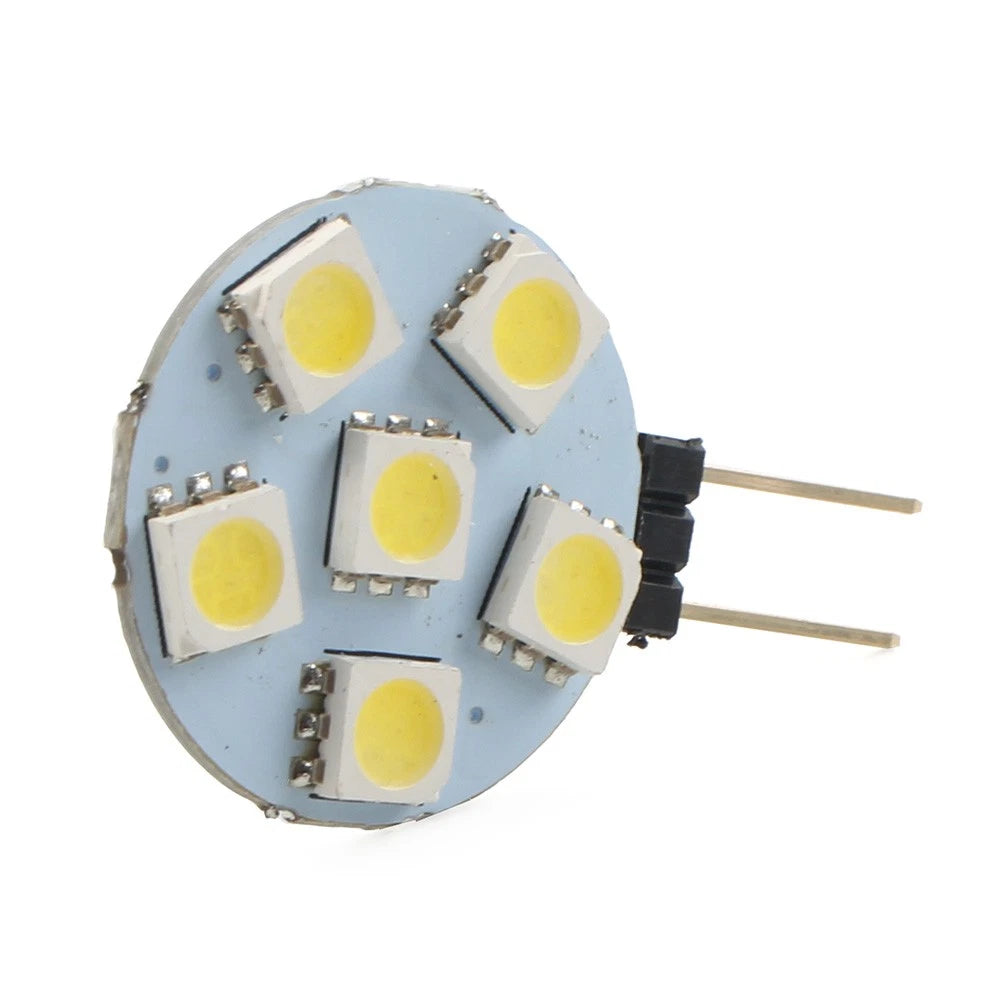 1 pc DC12V G4 Super Bright Flat Light 5050 SMD 6 LED Bulb Lamp White Light