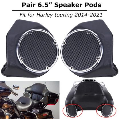 6.5'' Rear Speakers Pods For Harley King Tour Pak Touring Street Glide 2014-2023