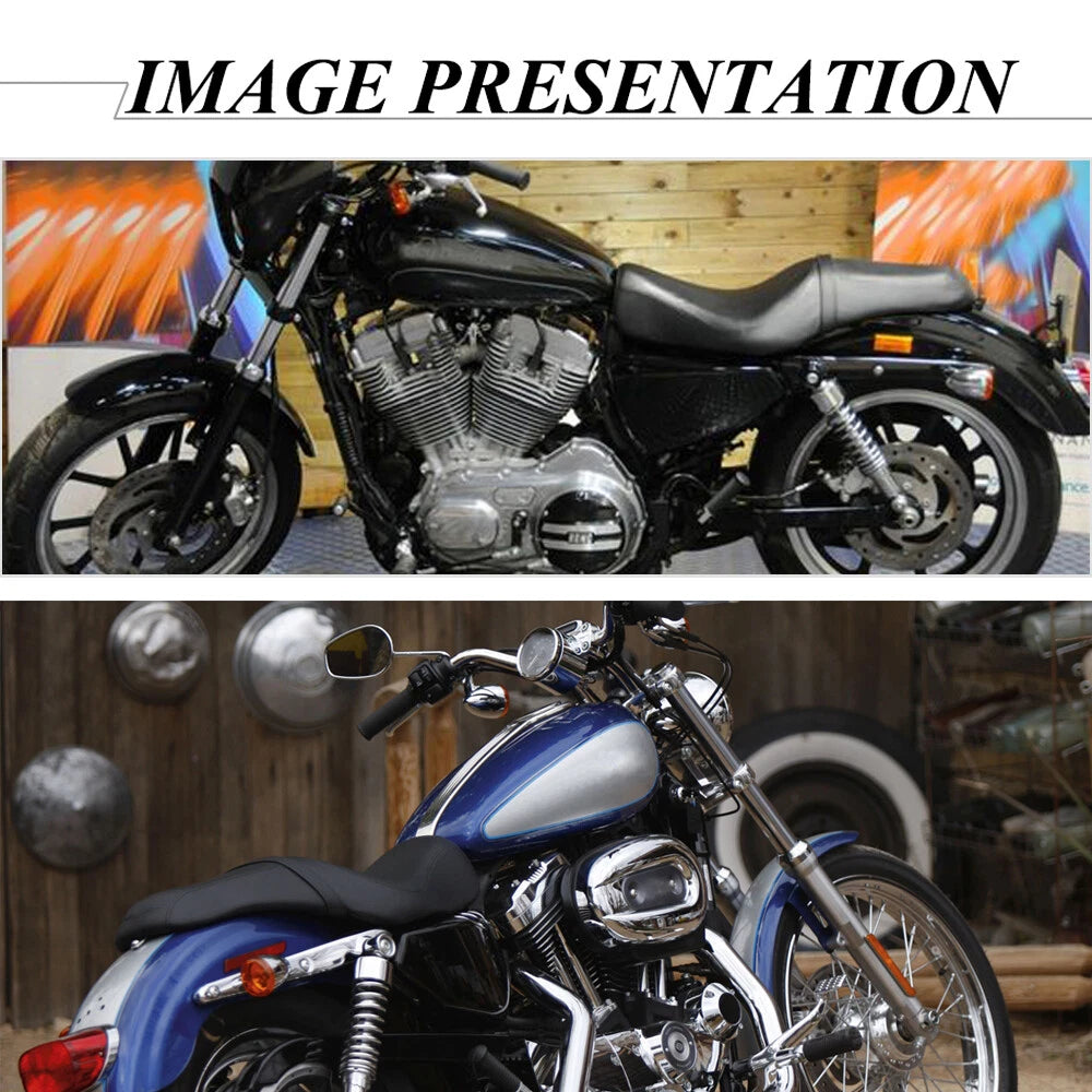 Two Up Seat Passenger Driver Saddle For Harley Sportster XL 883 1200 48 72 Iron