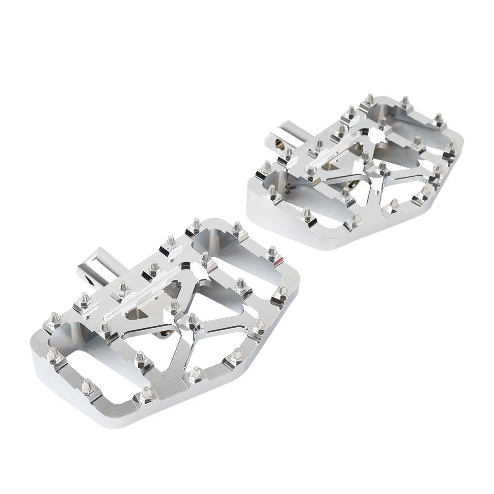 Chrome Rear FootPeg Passenger Pedal For Harley FXBB FXLR FXLRS FXLRST FXST FLSB