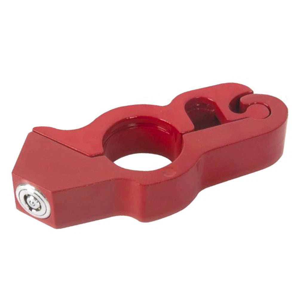 Motor Handlebar Grip Lock Anti Theft Throttle Clutch Brake Lock Red