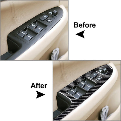 Carbon Fiber Window Lift Panel Switch Cover Trim For Honda Accord 2003-2007 US