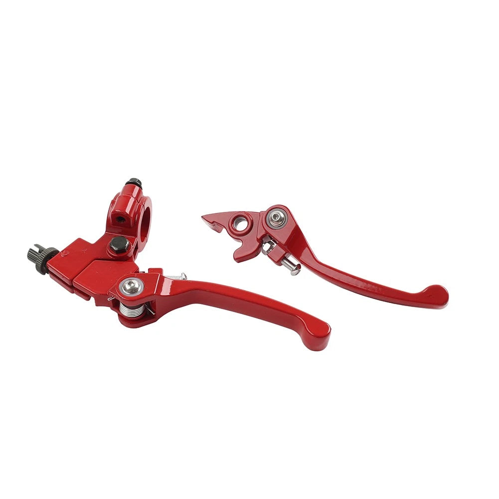 Brake Clutch Levers Red For Dirt Bike 50cc 125cc 22mm 7/8 Inch Handlebar