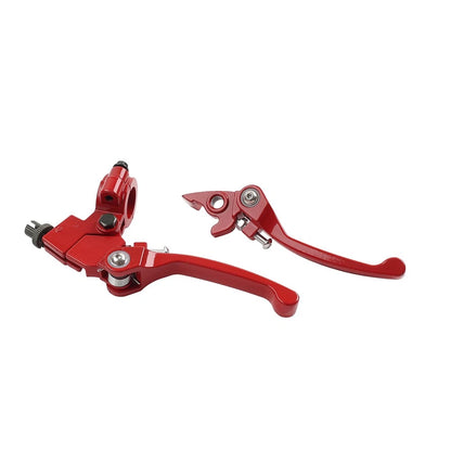 Brake Clutch Levers Red For Dirt Bike 50cc 125cc 22mm 7/8 Inch Handlebar