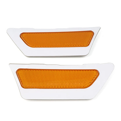 1 Pair Front Bumper Reflector Side Marker Light Yellow For Audi A4 B9 2017-2019