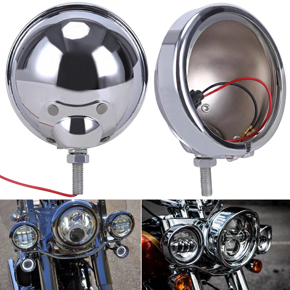 4.5 inch Housing Bracket Mount Bucket for Fog Passing Light Lamp Harley Touring