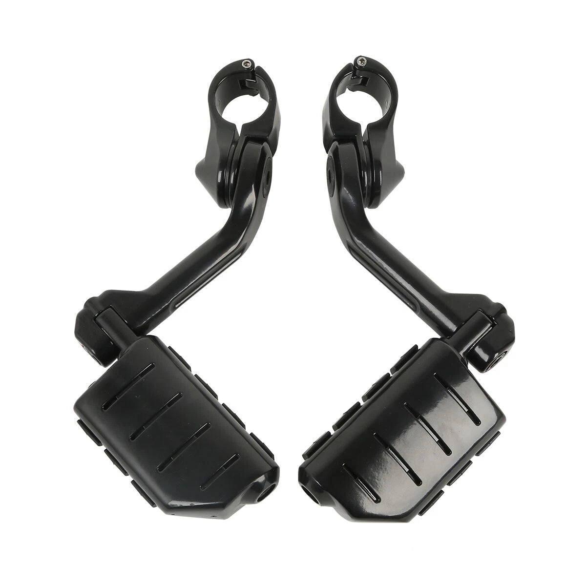 1-1/4" Highway Engine Guard Long Angled Foot Pegs Mount Fit For Harley Glide US
