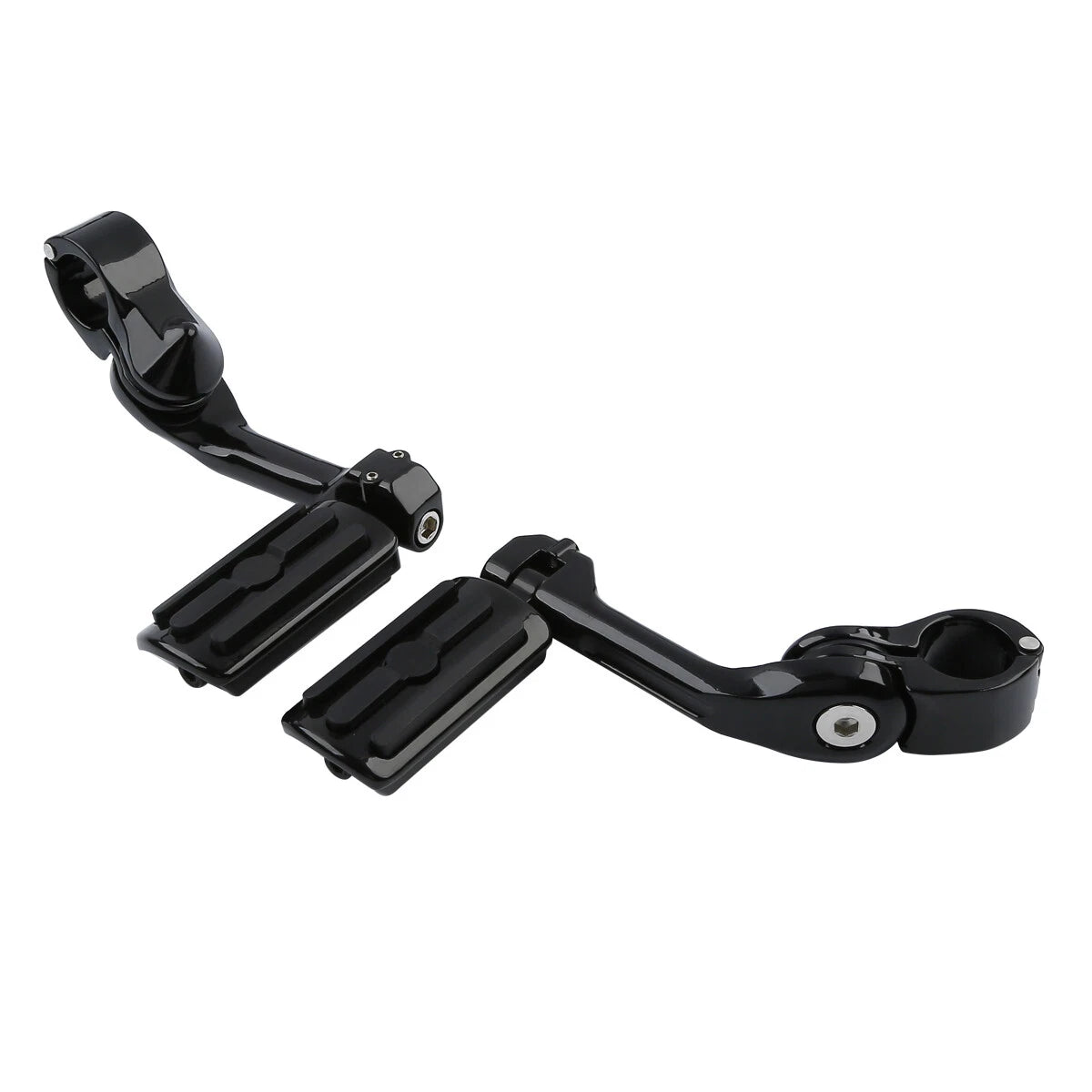 Mustache Engine Guard Crash Bar & Foot Pegs Clamps Fit For Harley Softail 00-17
