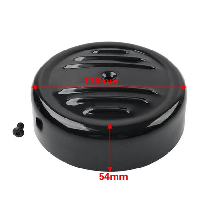 1x 7'' Round Stripe Air Cleaner Cover For Harley FXD FLST FXST 00-17 FLT 1999-16