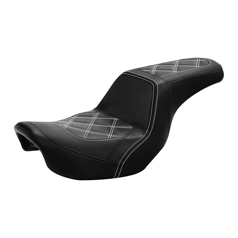 Driver Passenger Seat Fit For Harley Dyna Super Glide Custom FXDC 2006-17 Black
