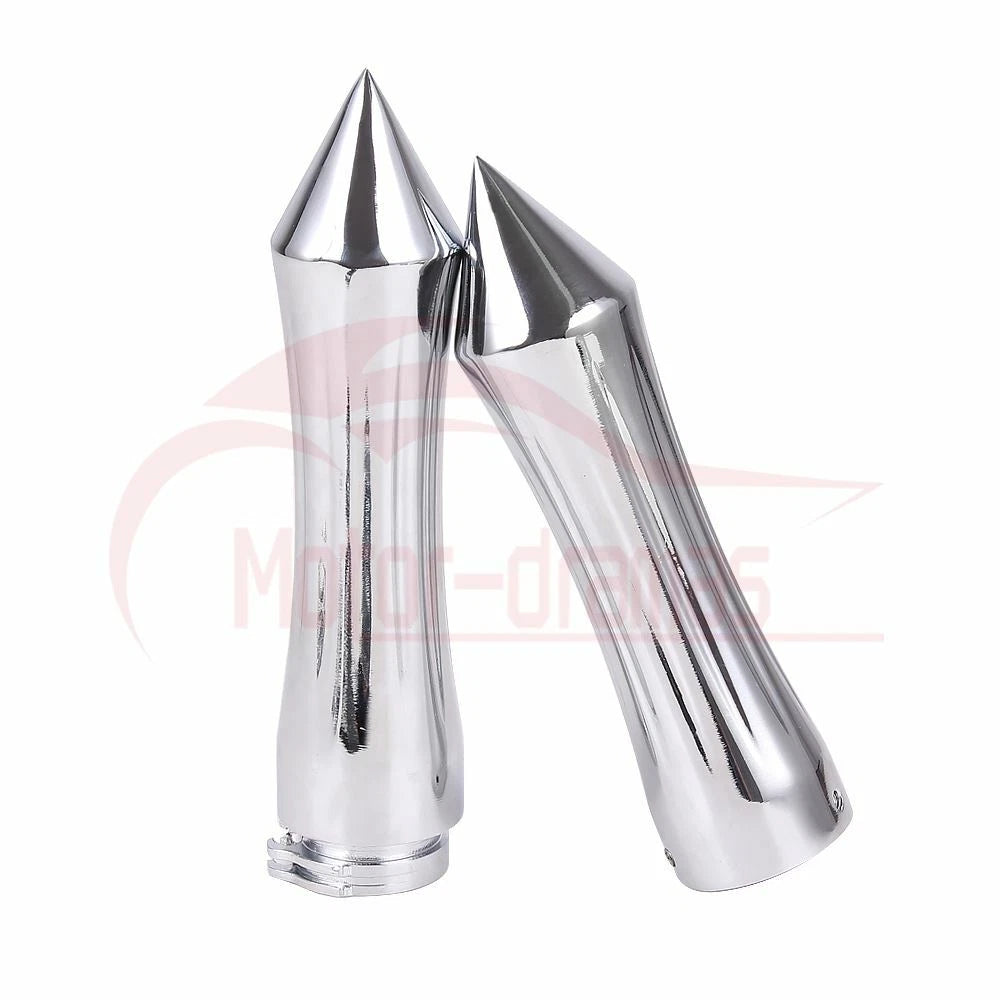 1" Billet Spike Hand Grips Handlebar For Harley Touring Sportster Dyna Softail