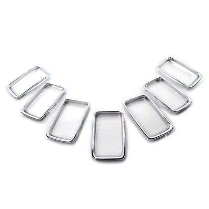 Front Grille Grill Insert Ring Trim Cover For Jeep Grand Cherokee 2014-16 Chrome