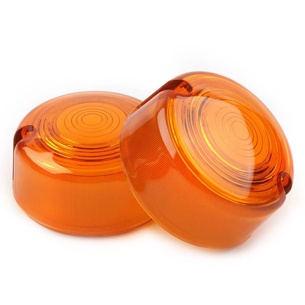 Turn Signal Lens Cover Amber Fit Harley Dyna FXD FXR Sportster XLH 883 1200 FXST