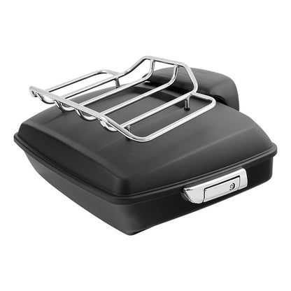 Matt Black Chopped Trunk Pad Plate Mount Rack Fit For Harley Touring 2014-2026