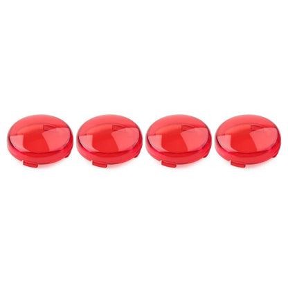 4x Turn Signal Lens Light Cover Guard Red For Harley Touring Softail Dyna Fatboy