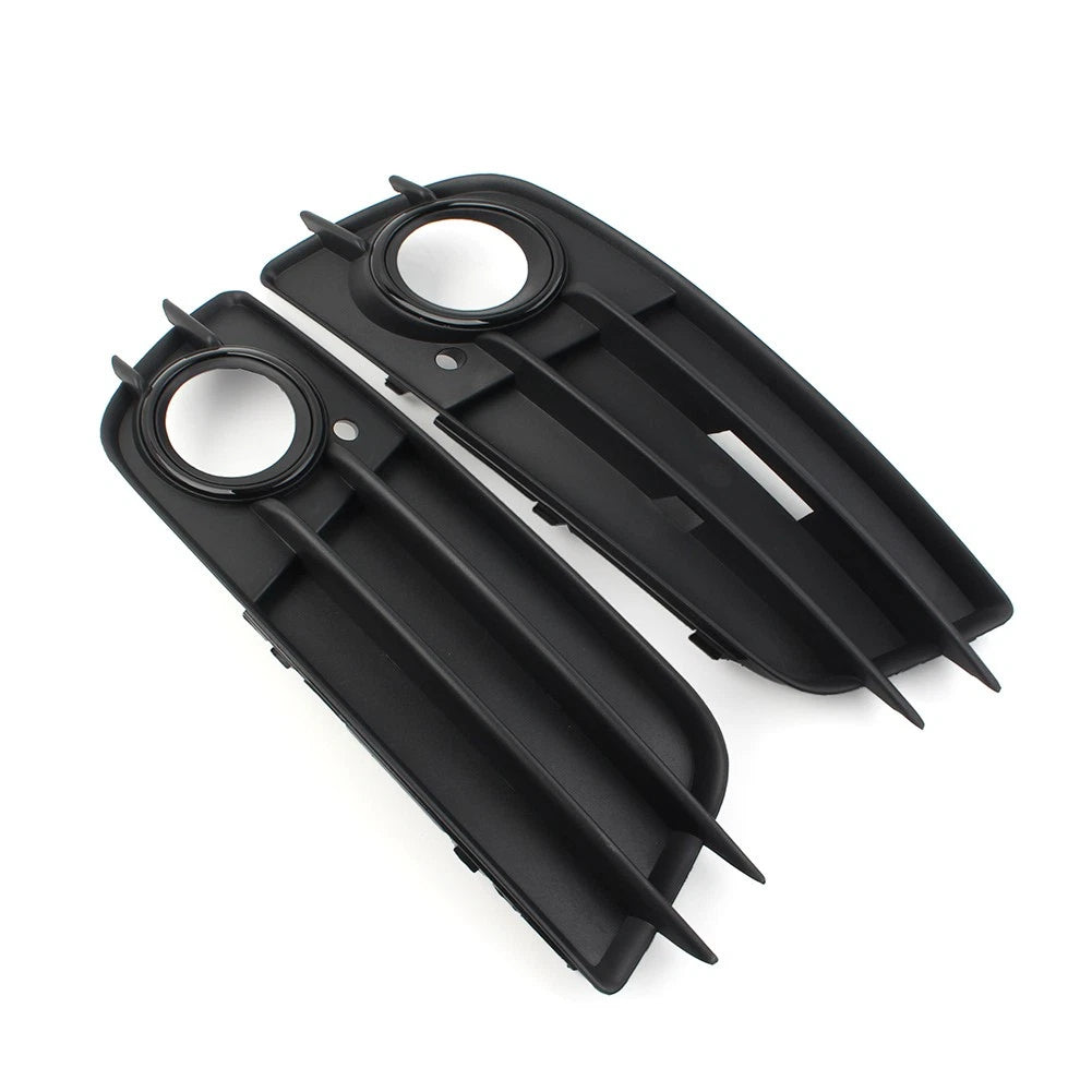 1 Pair Black Front Bumper Fog Light Grille Cover For Audi A4 B8 S4 2008-2012 US