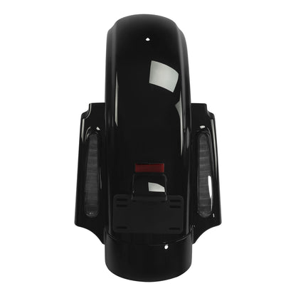 Black Rear Fender LED System Fit For Harley CVO Touring Electra Road Glide 09-13