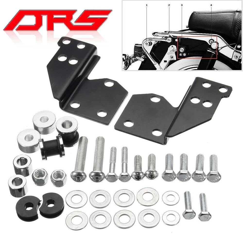 Passenger Sissy Bar Backrest+Front Docking Hardware Kit for Harley Touring 97-08