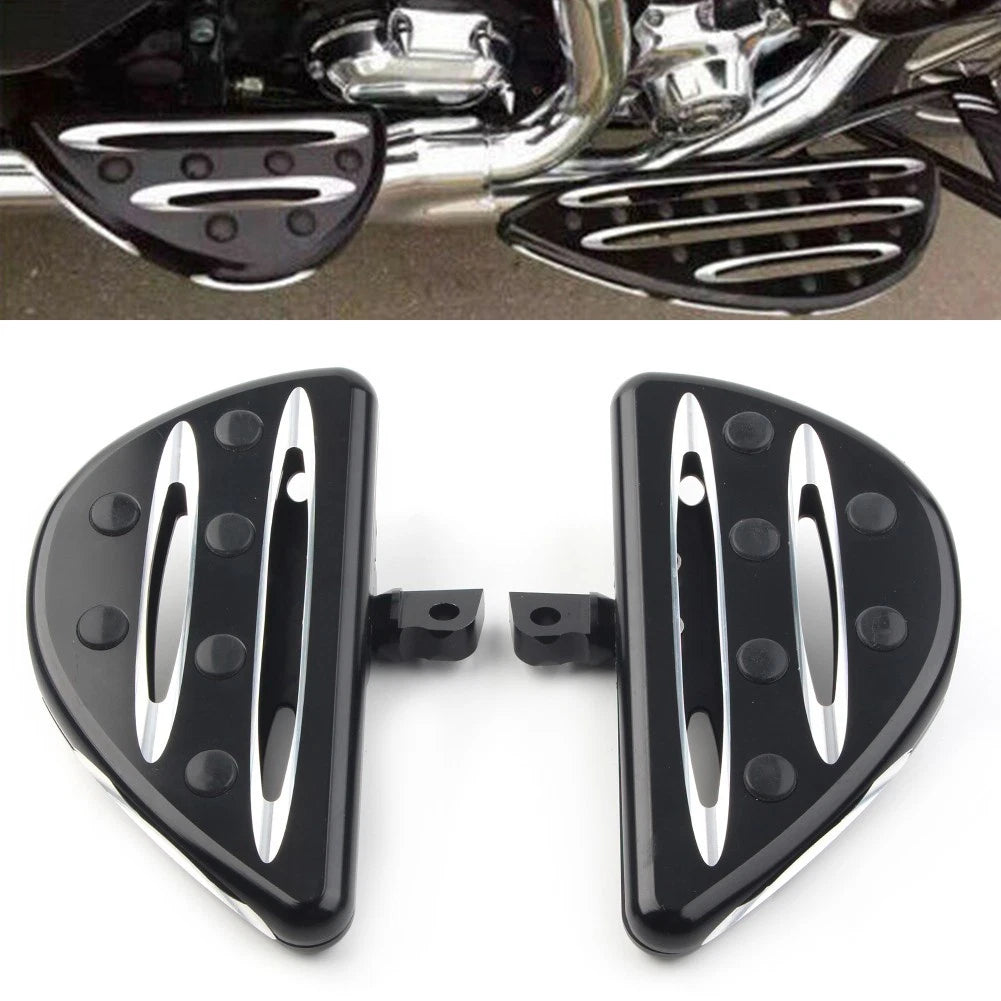 Black Rear Passenger Floorboards Floor Boards Foot Pegs for Harley Electra Glide