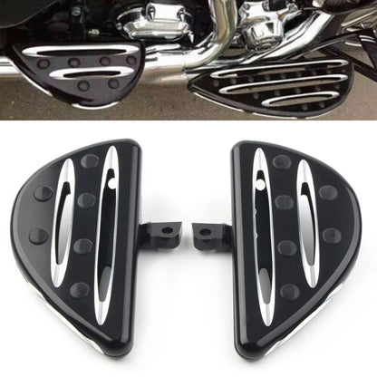 Black Rear Passenger Floorboards Floor Boards Foot Pegs for Harley Electra Glide