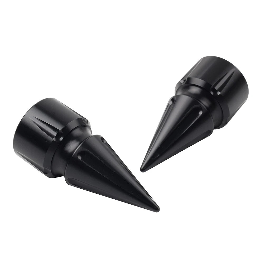Front Axle Cap Nut Cover 3.6" For Harley Softail 07+ Dyna 08+ Street Glide Black