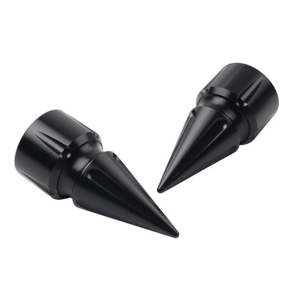 Front Axle Cap Nut Cover 3.6" For Harley Softail 07+ Dyna 08+ Street Glide Black