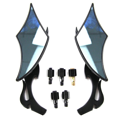 Black Motorcycle Mirrors For Harley Touring Street Glide Road King Softail Dyna