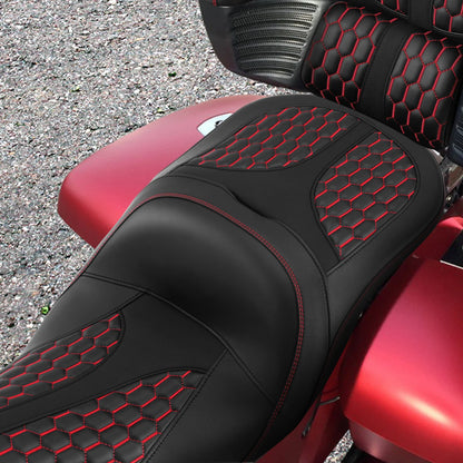 Black Red Rider Passenger Seat Fit For Indian Chieftain 14-25 Dark Horse 16-25