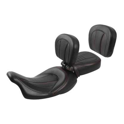 Driver Passenger Seat & Backrest Pad Fit For Harley Touring Road King 2009-2023