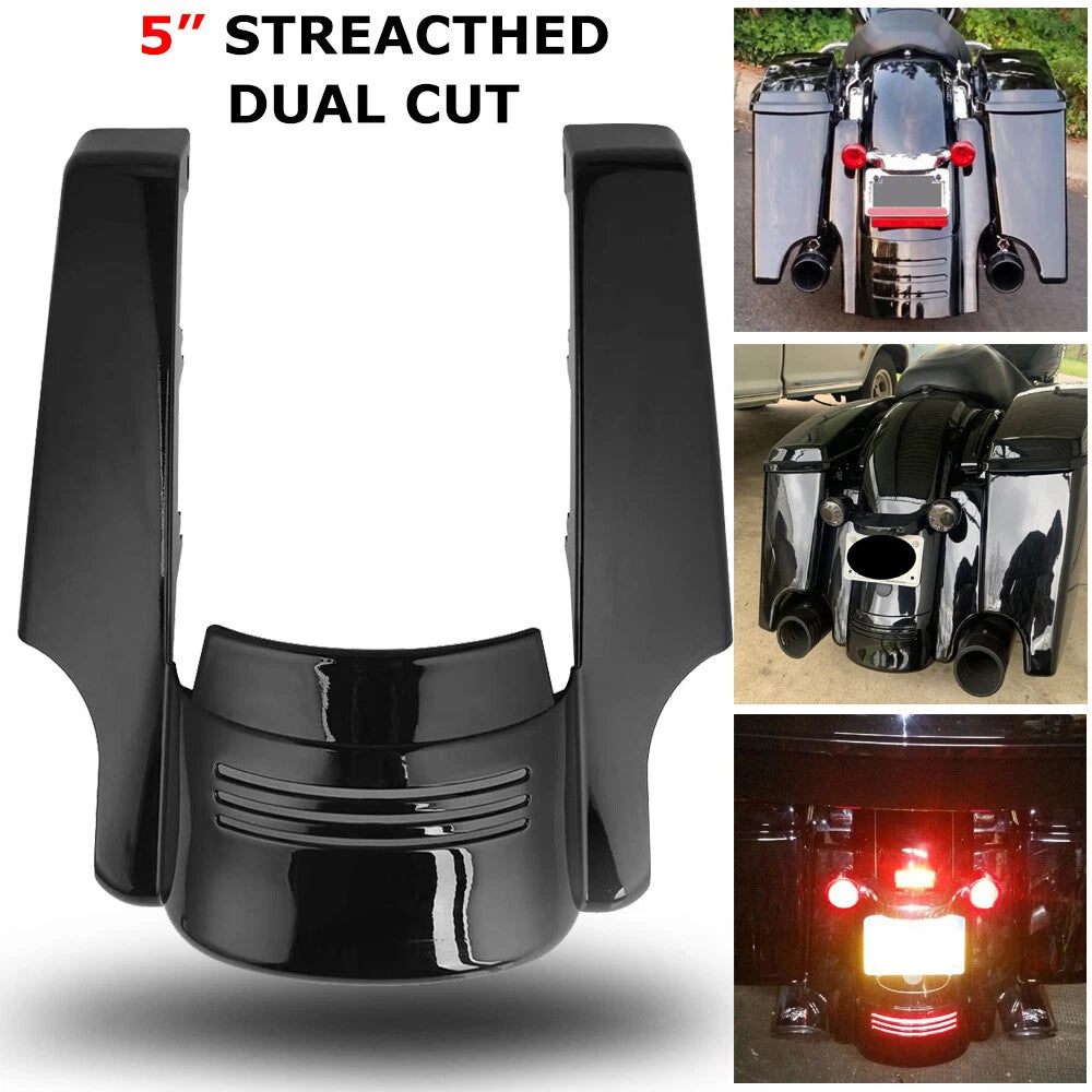5" Stretched Rear Fender Extension Filler For Harley Touring Electra Road Glide