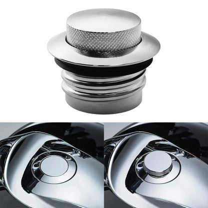Motorcycle Flush Pop Up Oil Gas Cap Vented Fuel Tank For Harley Dyna Wide Glide