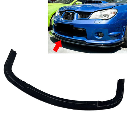 Glossy Black Front Bumper Lip Spoiler Body Kit For Subaru Impreza WRX STI 06-07