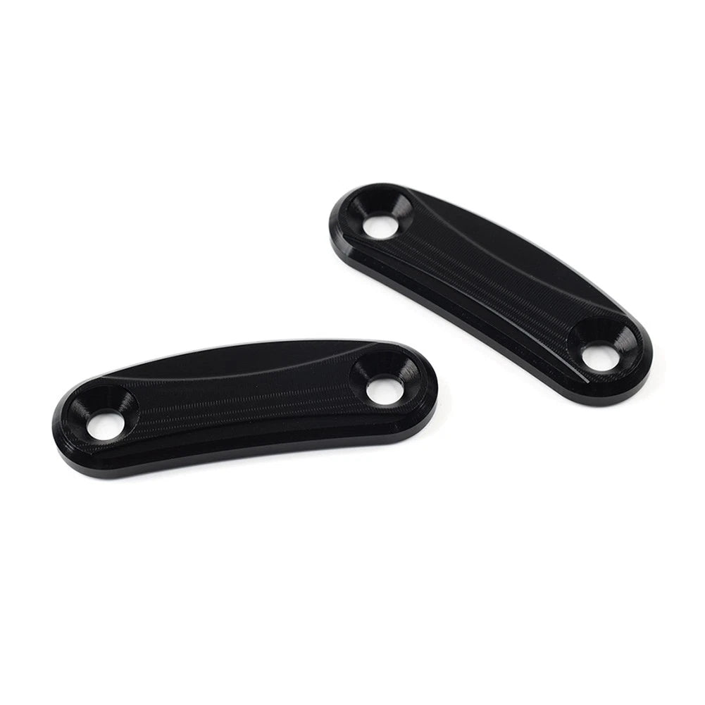 Rearview Mirror Block Off Base Plates Cover Black For Kawasaki ZX-10R 2011-2015