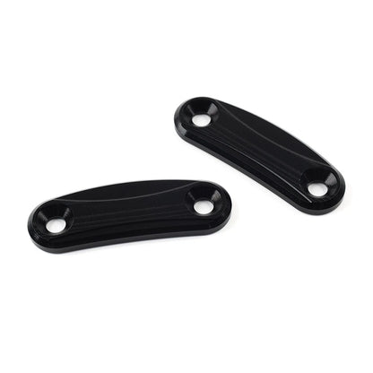 Rearview Mirror Block Off Base Plates Cover Black For Kawasaki ZX-10R 2011-2015
