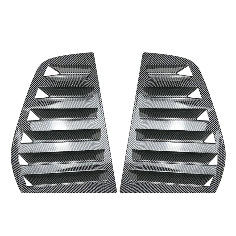 Carbon Fiber Look Rear Window Louver Shutter Cover For VW Golf MK5 2004-2008
