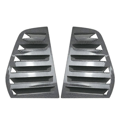Carbon Fiber Look Rear Window Louver Shutter Cover For VW Golf MK5 2004-2008