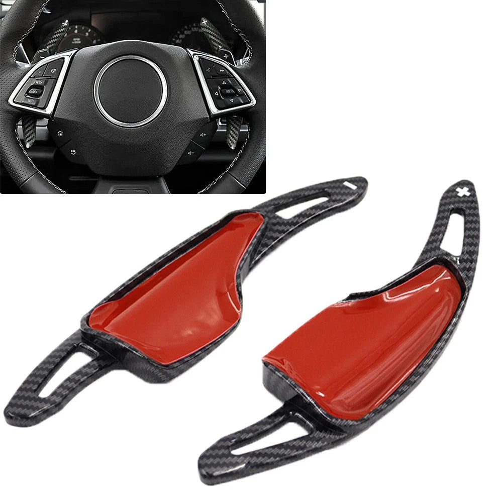 2Pcs Steering Wheel Shift Paddle Extension For Chevrolet Camaro Corvette C7
