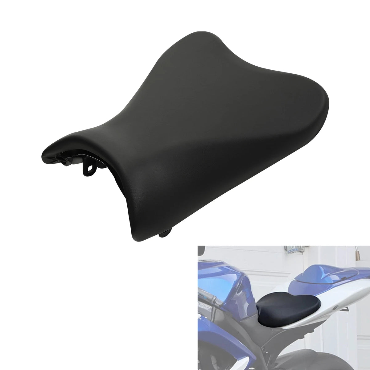 Black Driver Rider Seat Cushion Fit For Suzuki GSXR 600 GSXR 750 2008 2009 2010