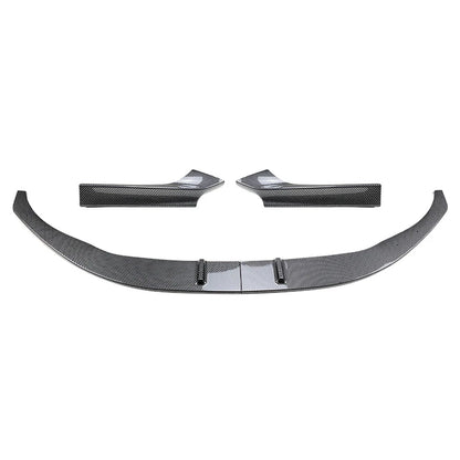 Front Bumper Spoiler Lip+Side Cover Trim Carbon For BMW 2 Series F22 F23 M Sport